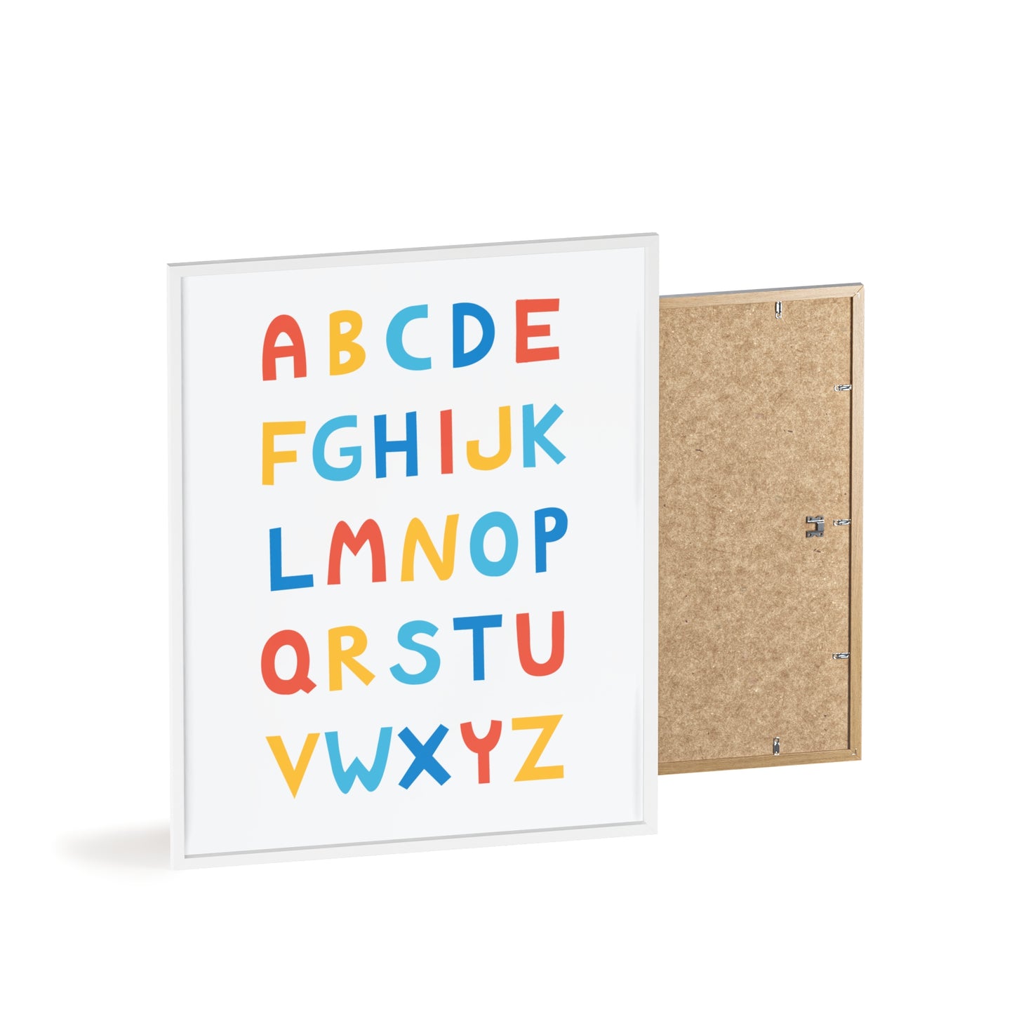 Alphabet Poster with Wooden Frame